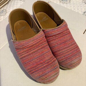 Dansko Colorful Canvas Clogs – Women’s Size 8 (EU 38) Comfort Shoes